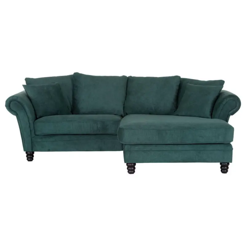 Ecksofa in Flachgewebe Gr&uuml;n