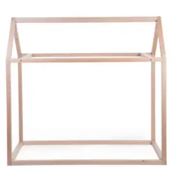 Bettrahmen 70/140 cm in Buchefarben