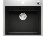 Hornbach Spüle Blanco Subline 500-IF/A SteelFrame 510x543 mm mit Ablauffernbedienung Edelstahl schwarz