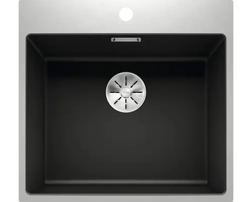 Spüle Blanco Subline 500-IF/A SteelFrame 510x543 mm Edelstahl schwarz