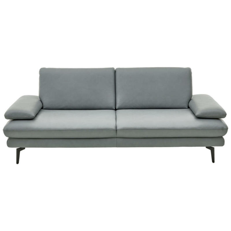 Sofa in Echtleder Grau