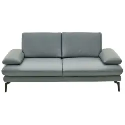 2,5-Sitzer in Echtleder Grau