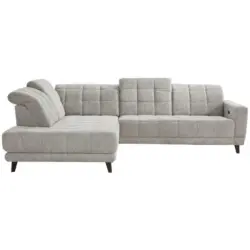 Ecksofa in Webstoff Grau