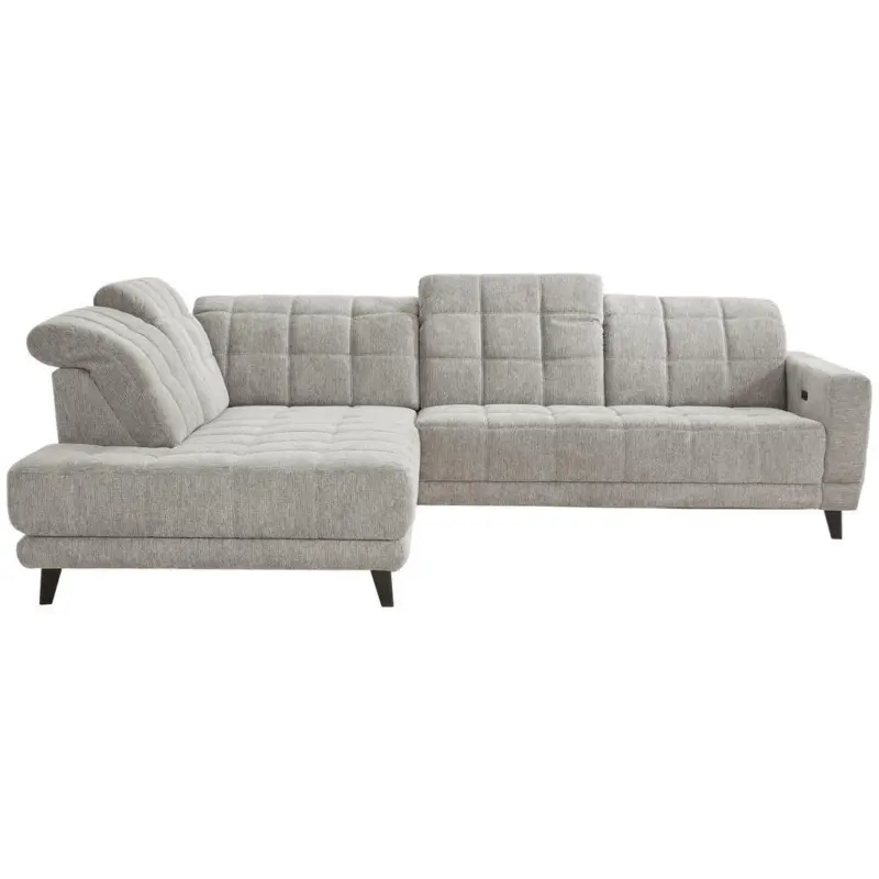 Ecksofa in Webstoff Grau