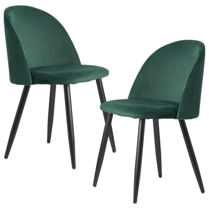Stuhl-Set 2 Stück in Samt