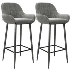 Barhocker-Set in Anthrazit