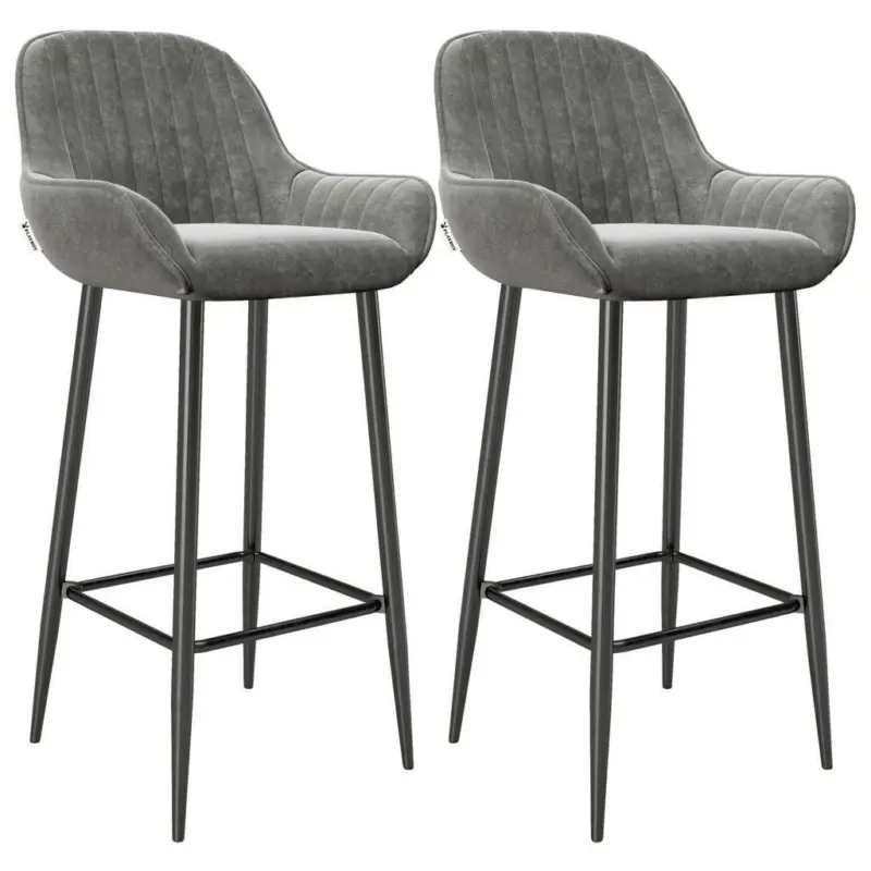 Barhocker-Set in Anthrazit