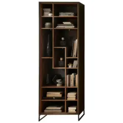 Regal 65/203/43 cm Graphitfarben, Eichefarben