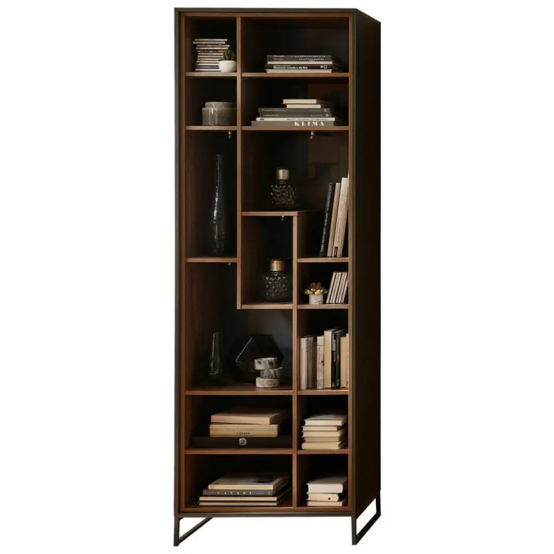 Regal 65/203/43 cm Graphitfarben, Eichefarben