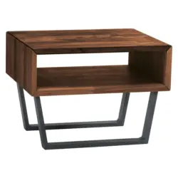 Nachtkästchen in massiv Nussbaum Anthrazit, Nussbaumfarben