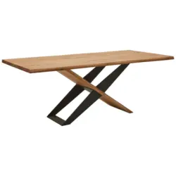 Esstisch in Holz, Metall 200/100/77 cm