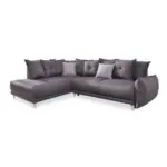 XXXLutz Lauterach - Ihr M&ouml;belhaus bei Bregenz Eckschlafsofa in Webstoff Dunkelgrau
