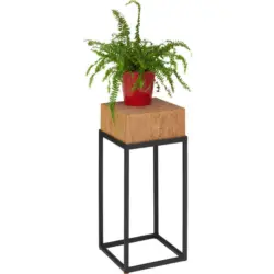 Blumenständer in Holz, Metall 25/25/53 cm