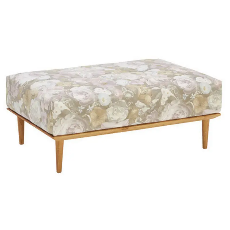 Hocker in Textil Multicolor, Naturfarben