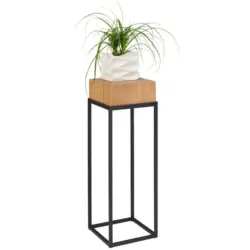Blumenständer in Holz, Metall 25/25/72 cm