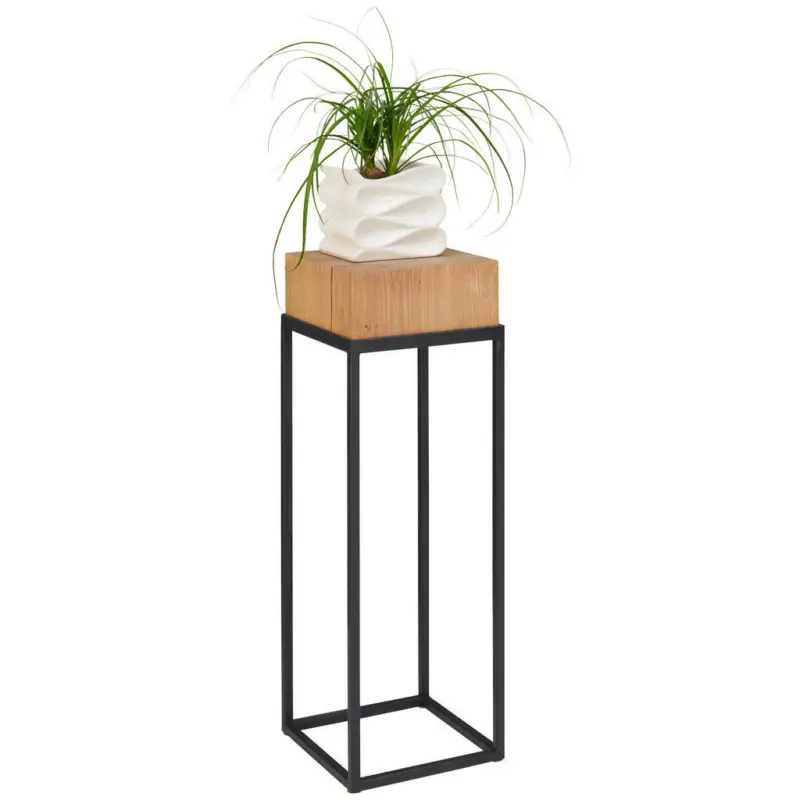 Blumenständer in Holz, Metall 25/25/72 cm