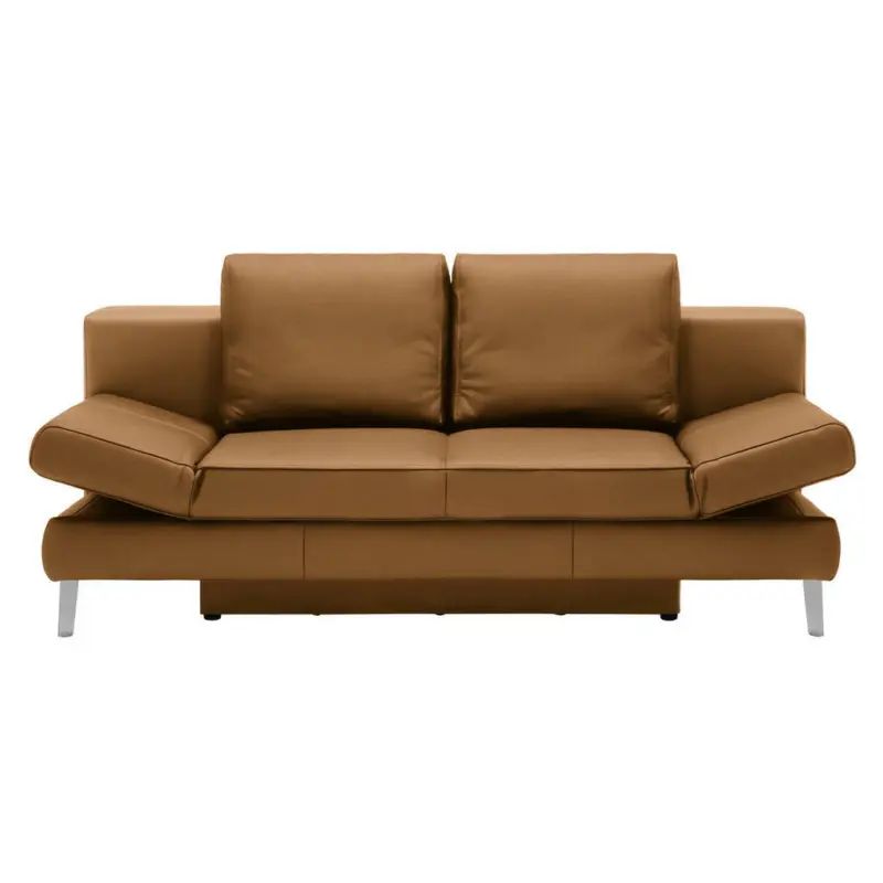 Schlafsofa in Echtleder Braun