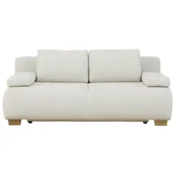 Boxspringsofa in Webstoff Weiß