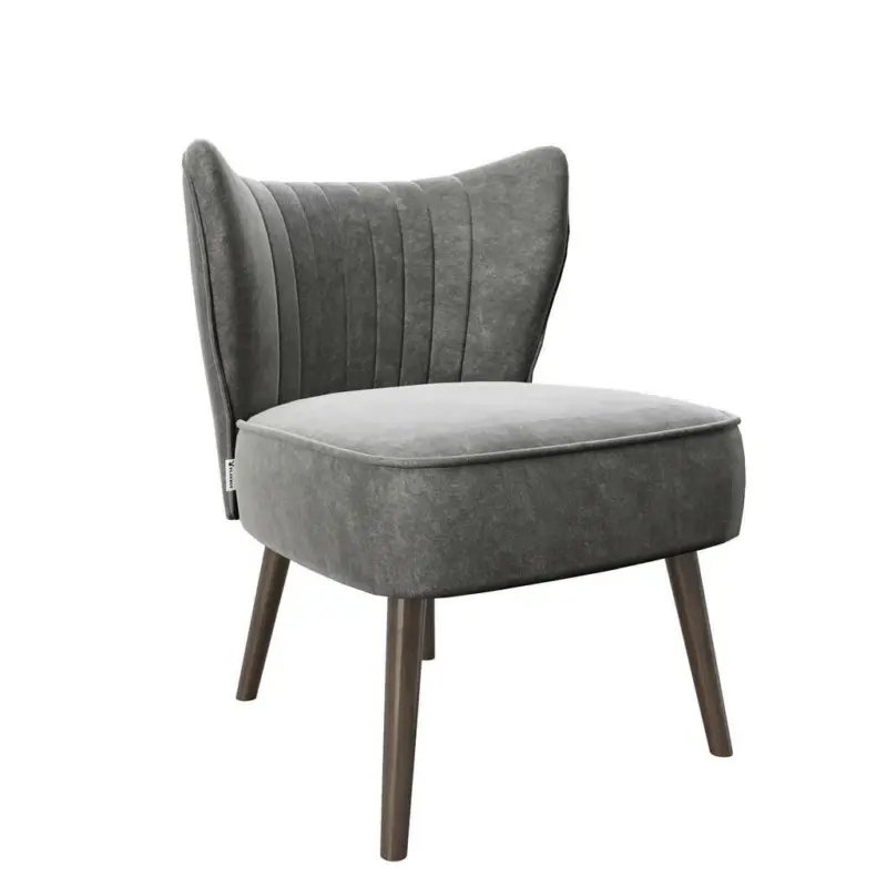 Sessel in Samt Anthrazit