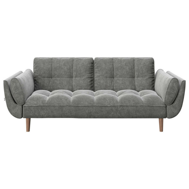 Schlafsofa in Samt Anthrazit