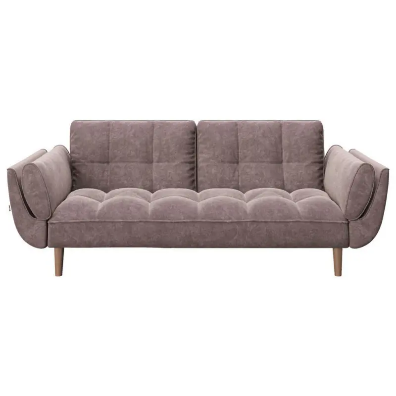 Schlafsofa in Samt Rosa