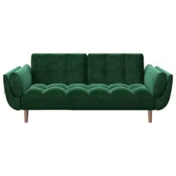 Schlafsofa in Samt Grün