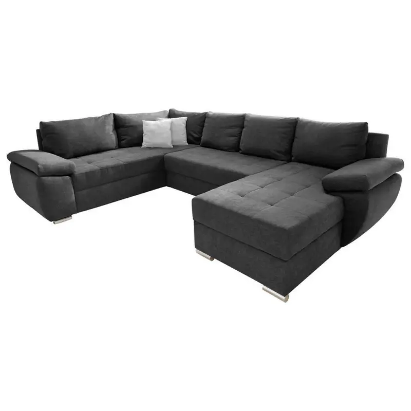 Wohnlandschaft in Mikrofaser Anthrazit