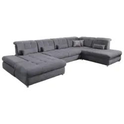 Wohnlandschaft in Mikrofaser Anthrazit