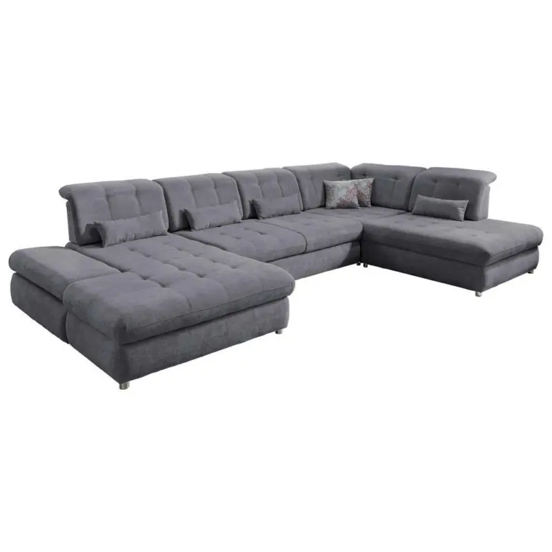 Wohnlandschaft in Mikrofaser Anthrazit