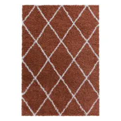 Hochflorteppich Alvor 3401 terra