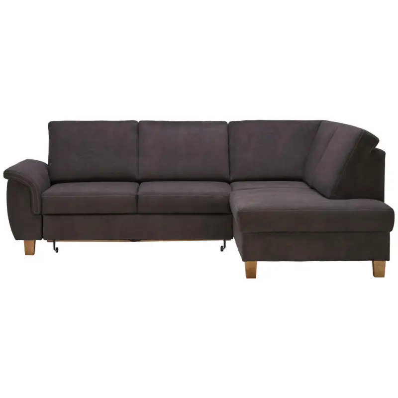 Ecksofa in Flachgewebe Braun