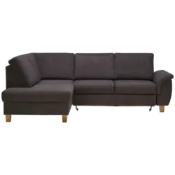 Ecksofa in Flachgewebe Braun