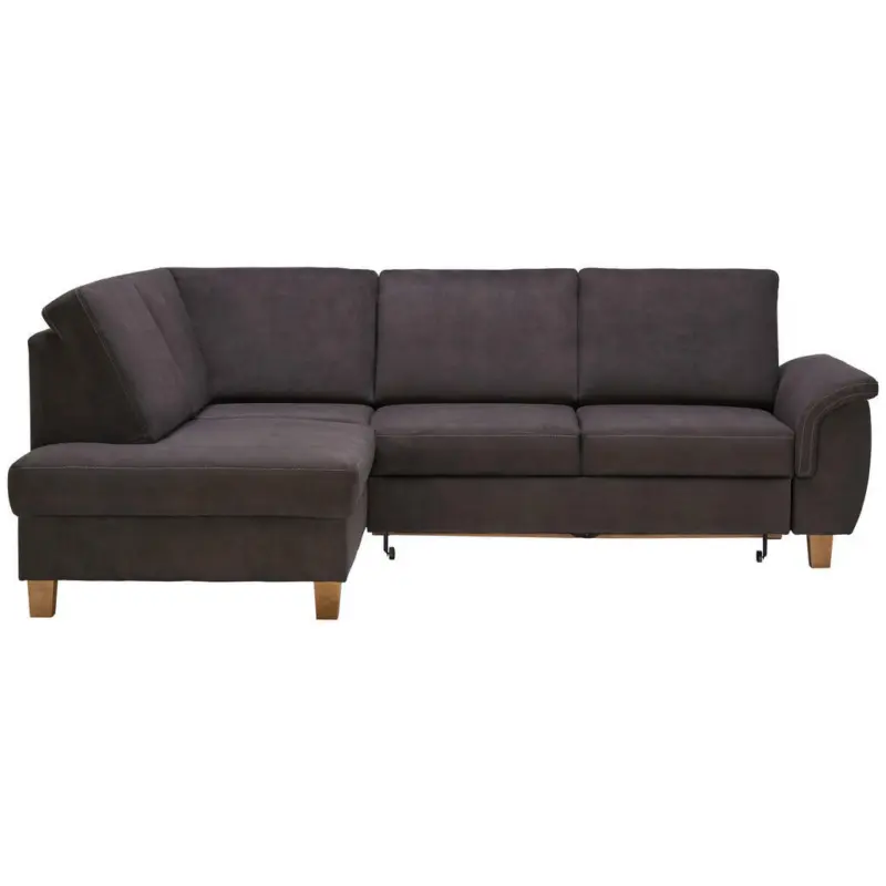 Ecksofa in Flachgewebe Braun