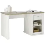 XXXLutz Lauterach - Ihr M&ouml;belhaus bei Bregenz Schreibtisch 135/59/76 cm in Grau, Wei&szlig;