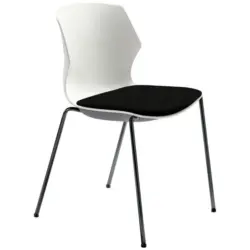 Besucherstuhl in Anthrazit, Schwarz, Weiß