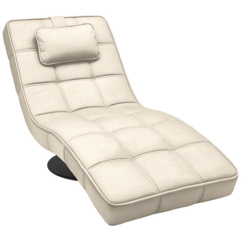 Relaxliege in Webstoff Beige