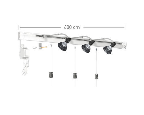 Combi Rail Pro Light weiß LED Set 6 m