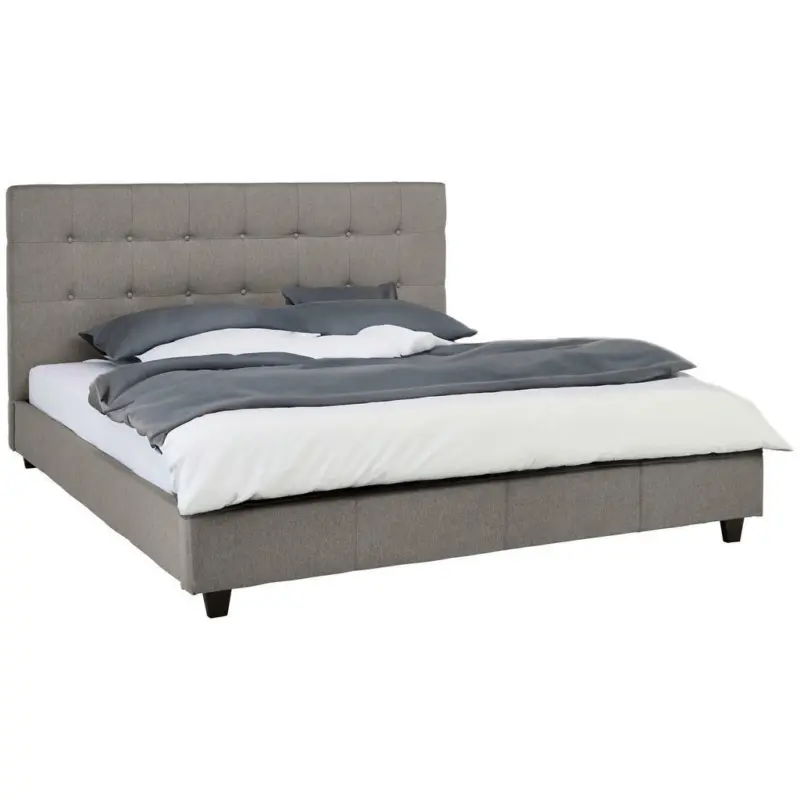 Polsterbett 180/200 cm in Hellgrau