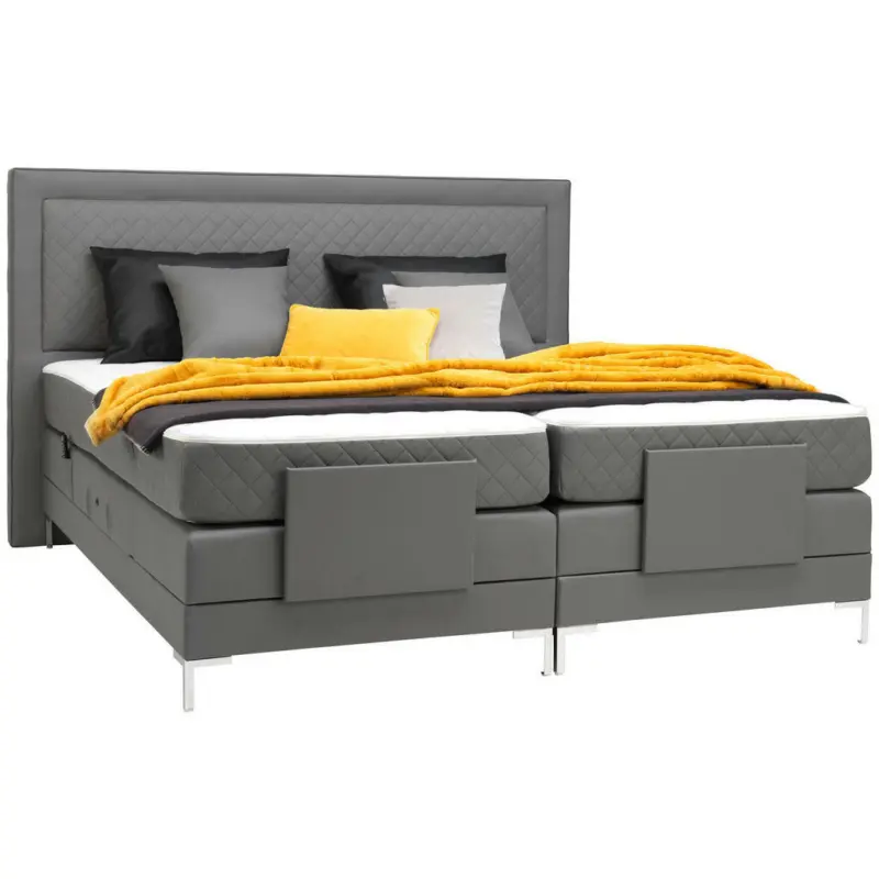 Boxspringbett 180/200 cm in Grau