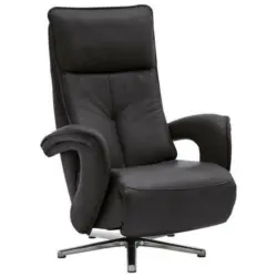 Relaxsessel in Leder Anthrazit
