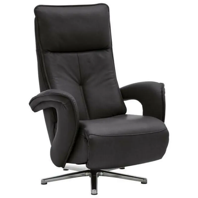 Relaxsessel in Leder Anthrazit