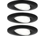 Hornbach LED Einbauleuchten-Set Calla 6 W Ø 68 mm IP65 schwarz 3 Stk.