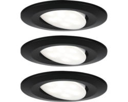 LED Einbauleuchten-Set Calla 6 W Ø 68 mm IP65 schwarz 3 Stk.