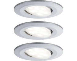 LED Einbauleuchten-Set Calla 6 W Ø 68 mm IP65 chrom matt 3 Stk.