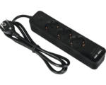 Hornbach Steckdosenleiste 3-fach, 2-fach USB 1,5 m schwarz