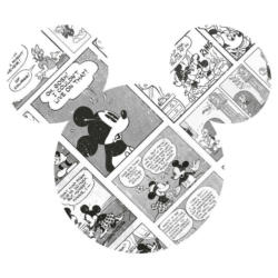 Vliestapete Mickey Head Comic 127/127 cm
