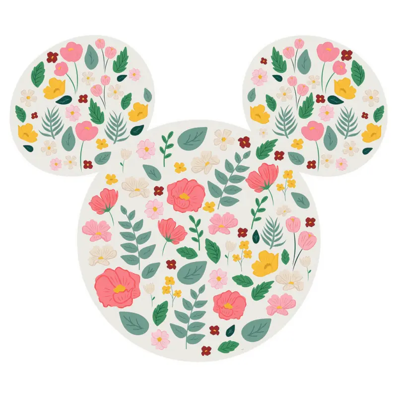 Vliestapete Mickey Wildflowers 127/127 cm