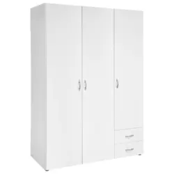 Drehtürenschrank in Weiß