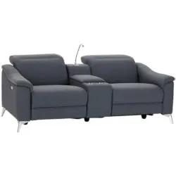 Heimkino-Sofa in Mikrofaser Grau