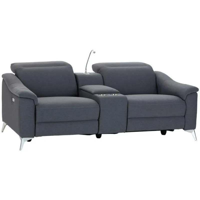 Heimkino-Sofa in Mikrofaser Grau